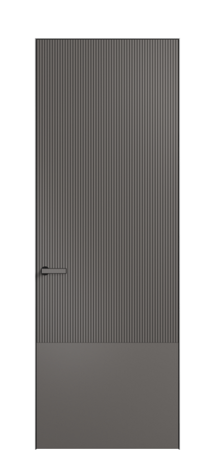 Дверь межкомнатная Вельвет АКП 8203 Матовый классический серый. Скрытый короб Черный Цена 70469 . Фабрика дверей Волховец 8 (800) 551 43 19 Межкомнатная дверь Вельвет АКП 8203 Матовый классический серый. Цена 70469 | Volhovec