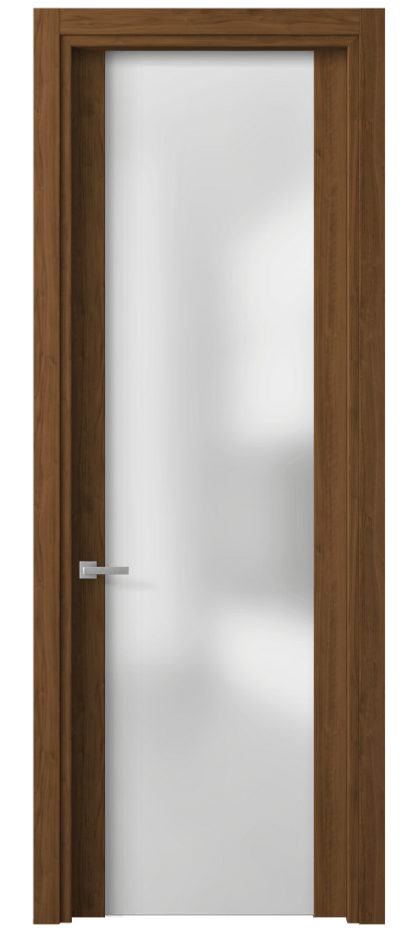Межкомнатная дверь Planum 4114 Лесной орех Сатинированное стекло Цена 39799 ₽ | Volhovec