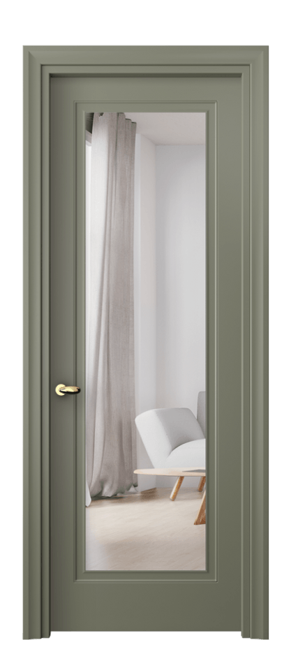 Межкомнатная дверь Esse 8503 Матовый оливковый тёмный Двустороннее зеркало, триплекс Цена 63299 ₽ | Volhovec