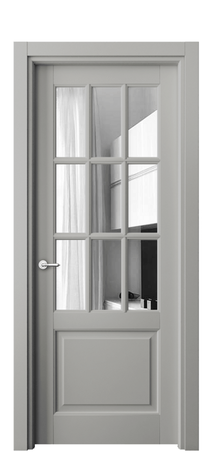 Межкомнатная дверь Тоскана Грильято 6312 Матовый нейтральный серый Двустороннее зеркало, триплекс Цена 167290 сом | Volhovec