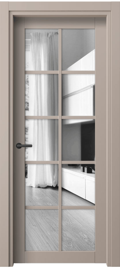 Межкомнатная дверь Neo 2106 ПЭТ серо-коричневый  Двустороннее зеркало, триплекс Цена 37799 ₽ | Volhovec