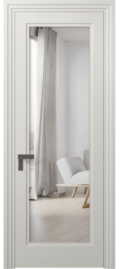 Межкомнатная дверь Рокка 8300 Матовый серый Двустороннее зеркало, триплекс Цена 69924 ₽ | Volhovec