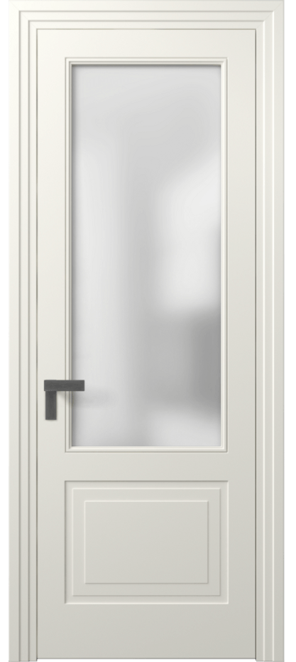 Межкомнатная дверь Рокка 8352 Матовый жемчужный Сатинированное стекло Цена 68424 ₽ | Volhovec