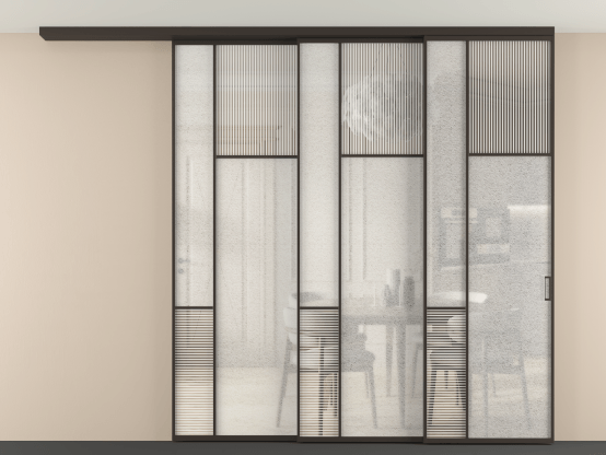 Алюминевая перегородка vdt3_5_ААН_DUNE+LED_new. Цвет Алюминий антрацит. Материал Алюминий в эмали. Коллекция Перегородка Мозаик вдоль стены на потолок 3 створки с синхронным механизмом. Фото. Алюминевая перегородка vdt3_5_ААН_DUNE+LED_new. Цвет Алюминий антрацит. Материал Алюминий в эмали. Коллекция Перегородка Мозаик вдоль стены на потолок 3 створки с синхронным механизмом. Картинка.