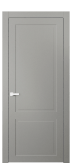 Дверь межкомнатная 8002 МНСР. Цвет Матовый нейтральный серый. Материал Гладкая эмаль. Коллекция Нео Классик. Картинка.