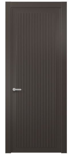 Дверь межкомнатная АКП 8642 МАН. Цвет Матовый антрацит. Материал Гладкая эмаль. Коллекция Альба. Картинка.