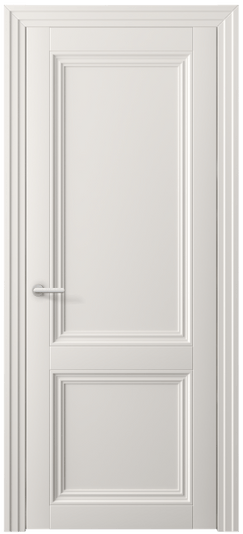 Дверь межкомнатная 2523 МПБЛ. Цвет Матовый пудровый белый. Материал Гладкая эмаль. Коллекция Центро. Картинка.
