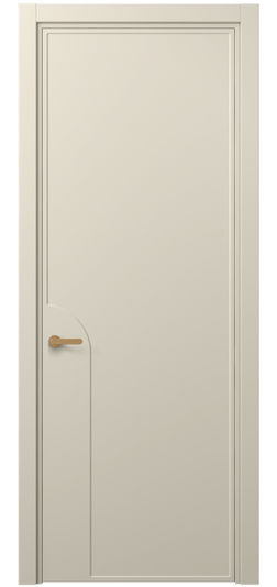 Дверь межкомнатная 8605 МБСР. Цвет Матовый бежево-серый. Материал Гладкая эмаль. Коллекция Frame. Картинка.