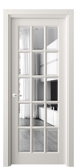 Дверь межкомнатная 0708 БПБЛ ЗЕР-Ф. Цвет Бук пудровый белый. Материал Массив бука эмаль. Коллекция Lignum. Картинка.