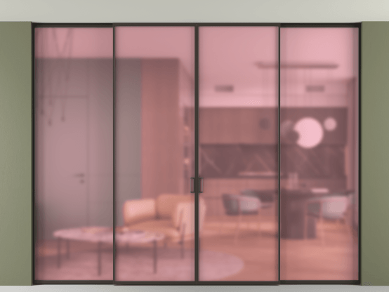 Алюминевая перегородка АЛПР 040.01_ААН_САТ РОЗ_new. Цвет Алюминий антрацит. Материал Алюминий в эмали. Коллекция Перегородка Formato внутри проёма скрытое крепление в потолок 4 створки. Фото. Алюминевая перегородка АЛПР 040.01_ААН_САТ РОЗ_new. Цвет Алюминий антрацит. Материал Алюминий в эмали. Коллекция Перегородка Formato внутри проёма скрытое крепление в потолок 4 створки. Картинка.