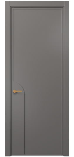 Дверь межкомнатная 8605 МКЛС . Цвет Матовый классический серый. Материал Гладкая эмаль. Коллекция Фрэйм. Картинка.
