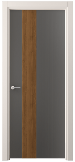 Дверь межкомнатная 4223 ПЭГФ. Цвет ПЭТ графитовый. Материал ПЭТ. Коллекция Фридом. Картинка.
