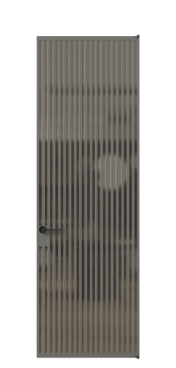 Дверь межкомнатная АЛПЛ040.07 Бронза сатин триплекс АКЛС. Цвет Алюминий классический серый. Материал Алюминий в эмали. Коллекция Формато. Картинка.