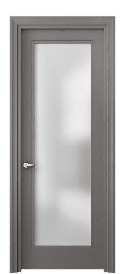 Дверь межкомнатная 8502 МКЛС САТ. Цвет Матовый классический серый. Материал Гладкая эмаль. Коллекция Эссе. Картинка.