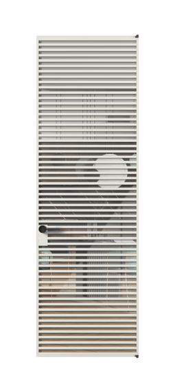 Дверь межкомнатная АЛПЛ040.07 АСР Алюминий серый Stopsol Clear прозрачное. Цвет Алюминий серый. Материал Алюминий в эмали. Коллекция Formato. Картинка.