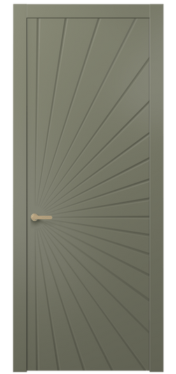 Дверь межкомнатная АКП 8649 МОТ. Цвет Матовый оливковый тёмный. Материал Гладкая эмаль. Коллекция Alba. Картинка.