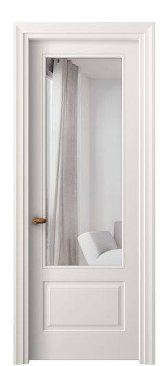 Межкомнатная дверь 8542 МПБЛ ЗЕР. Цвет Матовый пудровый белый. Материал Гладкая эмаль. Коллекция Эссе. Фото. Дверь межкомнатная 8542 МПБЛ ЗЕР. Цвет Матовый пудровый белый. Материал Гладкая эмаль. Коллекция Эссе. Картинка.