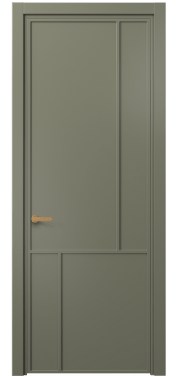 Дверь межкомнатная 8606 МОТ . Цвет Матовый оливковый тёмный. Материал Гладкая эмаль. Коллекция Фрэйм. Картинка.
