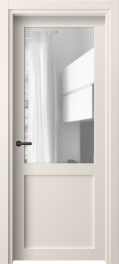 Дверь межкомнатная 2122 ПЭКБ ПРОЗ. Цвет ПЭТ кремово-белый. Материал ПЭТ. Коллекция Нео. Картинка.