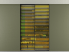 Перегородка Формато внутри проёма скрытое крепление в потолок 2 створки