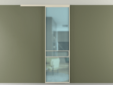 Перегородка Формато вдоль стены на потолок 1 створка