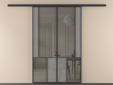 Перегородка Mosaic вдоль стены 2 створки